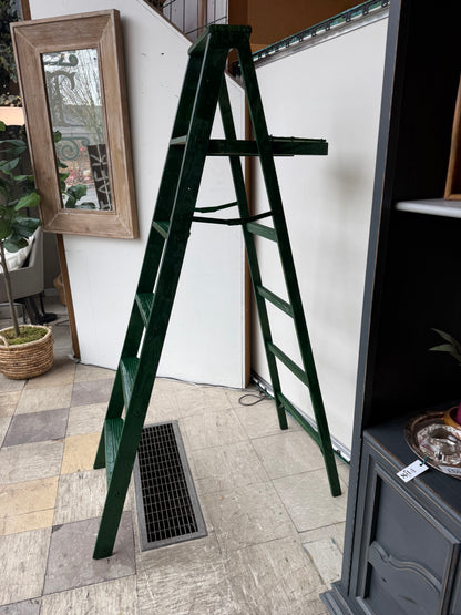 Vintage Green Wooden Ladder
