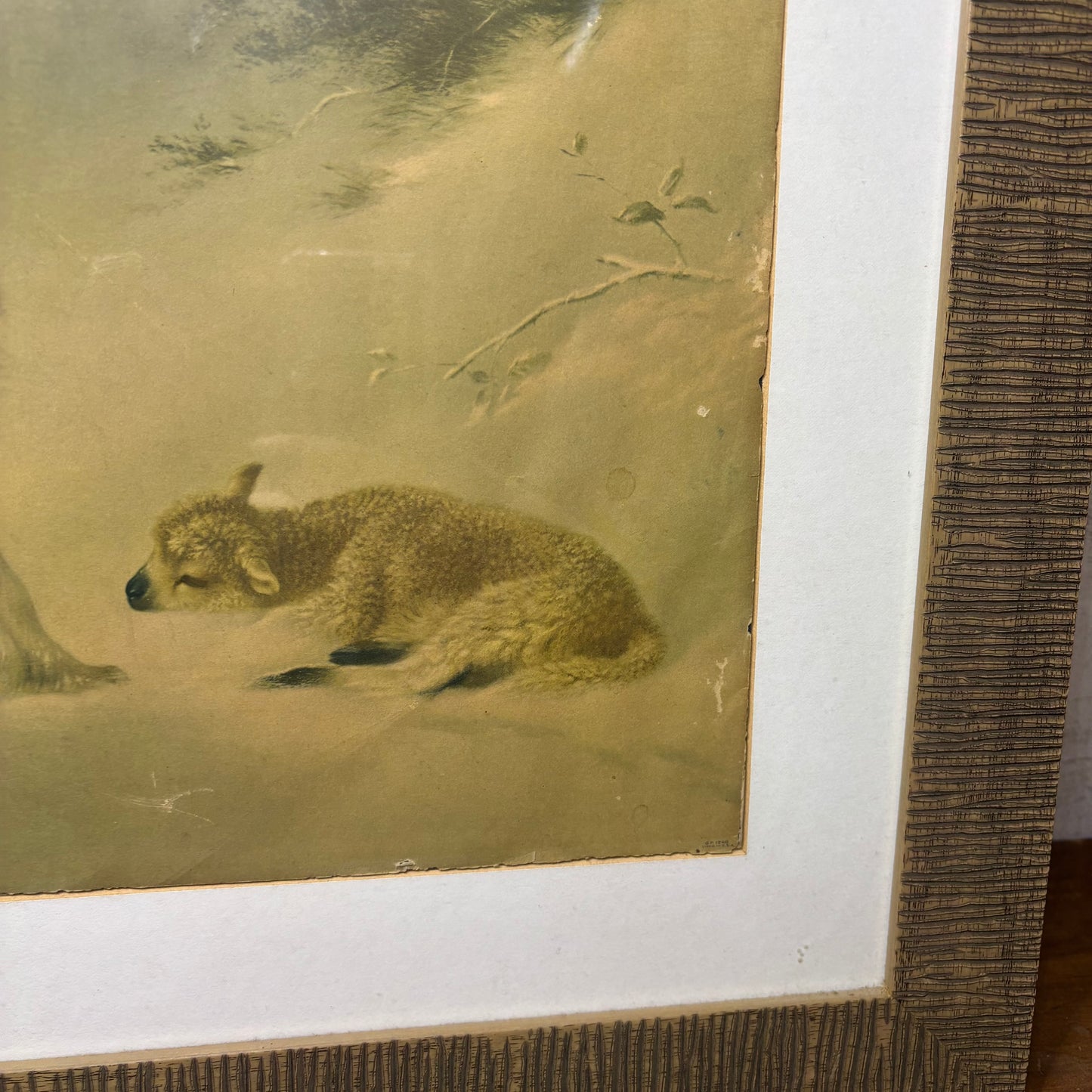 Mid Century Modem Unique Lassie Collie “Shepherds Call” Framed Art