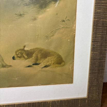 Mid Century Modem Unique Lassie Collie “Shepherds Call” Framed Art