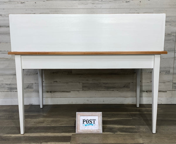 White & Natural Wood Desk