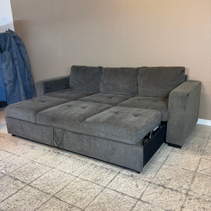 Gray Modern Pullout Bed Couch