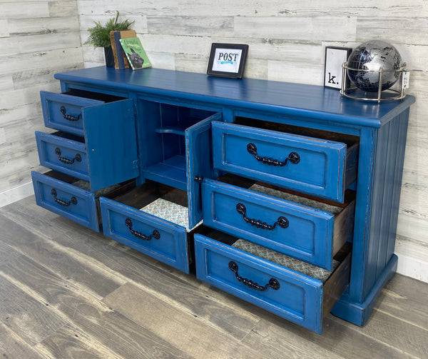 Large Navy Blue Dresser