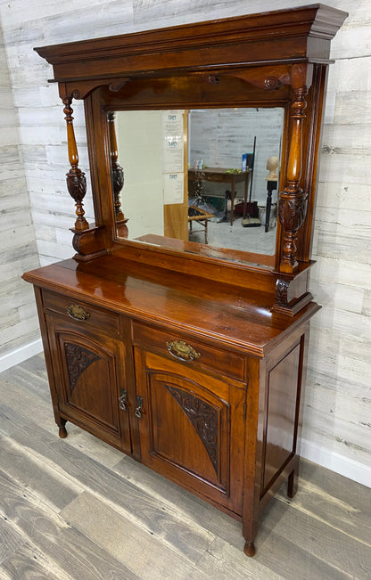 Late Victorian Antique Hutch Buffet