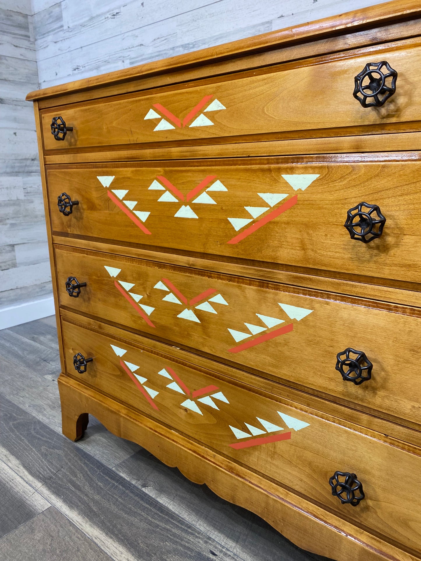 Tribal Theme Wood Dresser