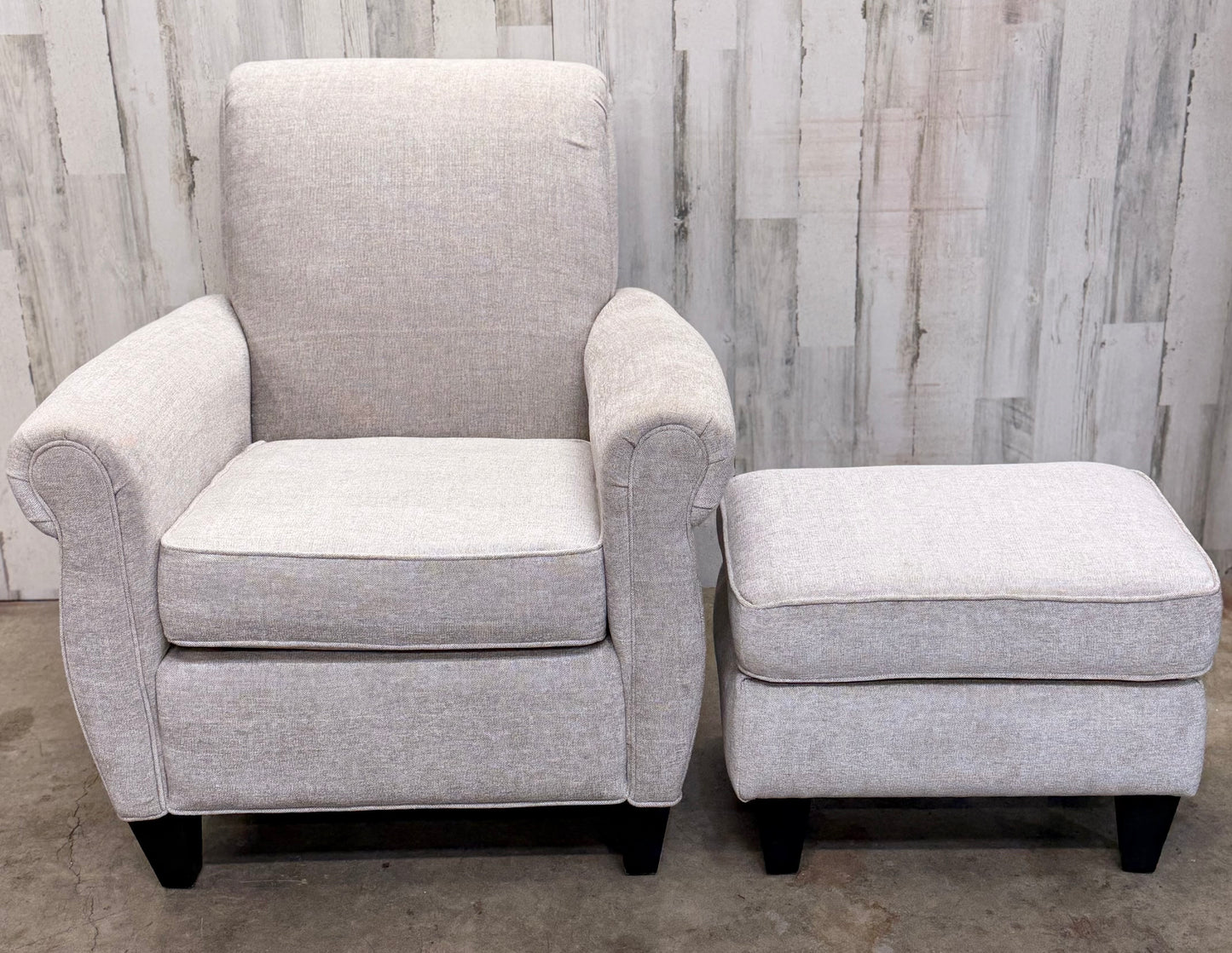 3pc Stanton Curved Back Couch and Chair W/ Ottoman