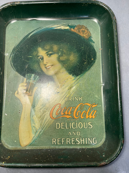 Coca Cola Advertising Victorian Lady Vintage Tray