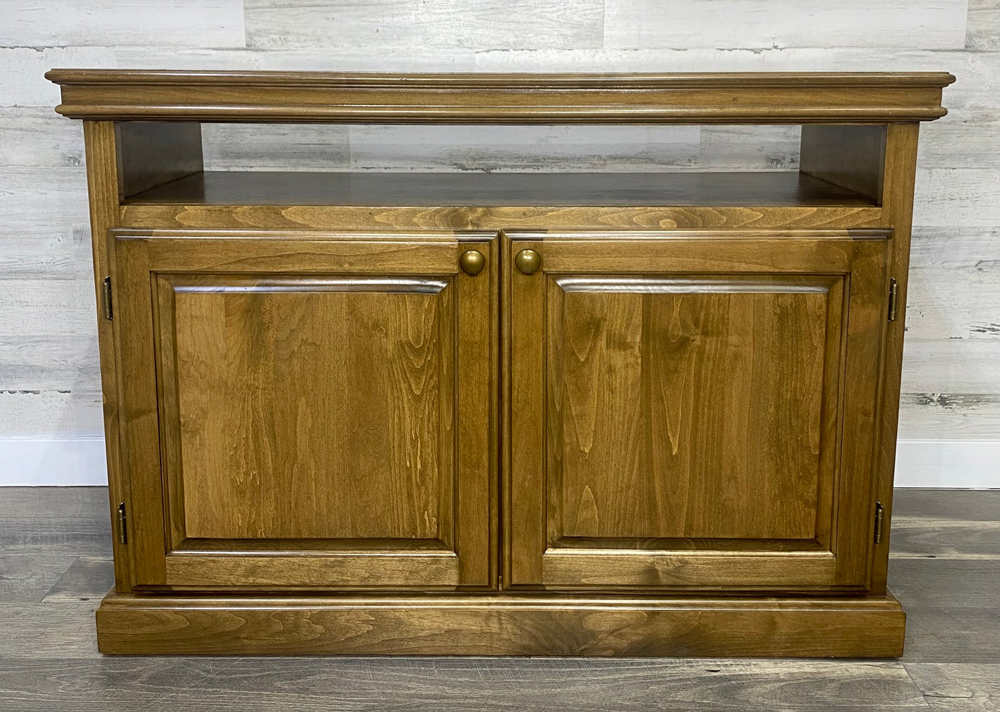 Oak TV Stand Storage Cabinet