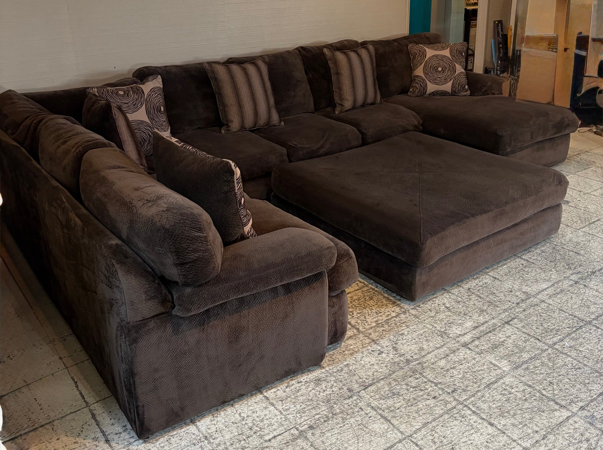 4pc Brown Sectional Couch
