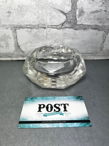 Vintage Crystal Glass Ashtray