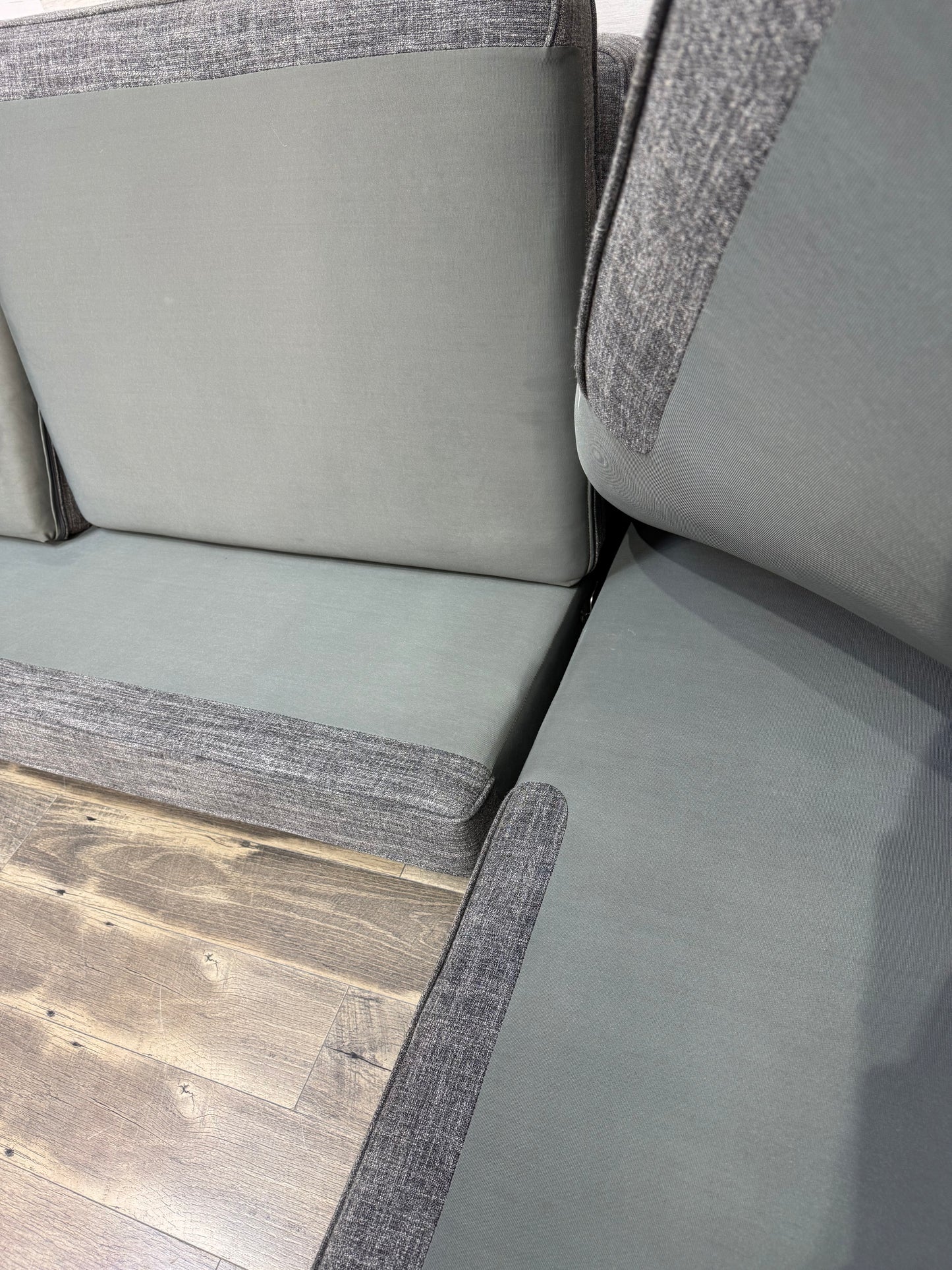 Mid Century Style Gray 2pc Sectional Couch