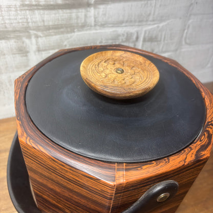 Mid Century Kraftware Faux Wood Ice Bucket