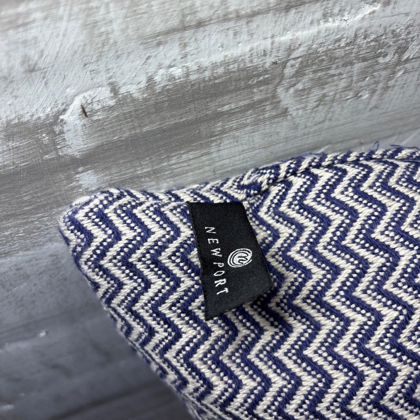 Navy Chevron Throw Pillow