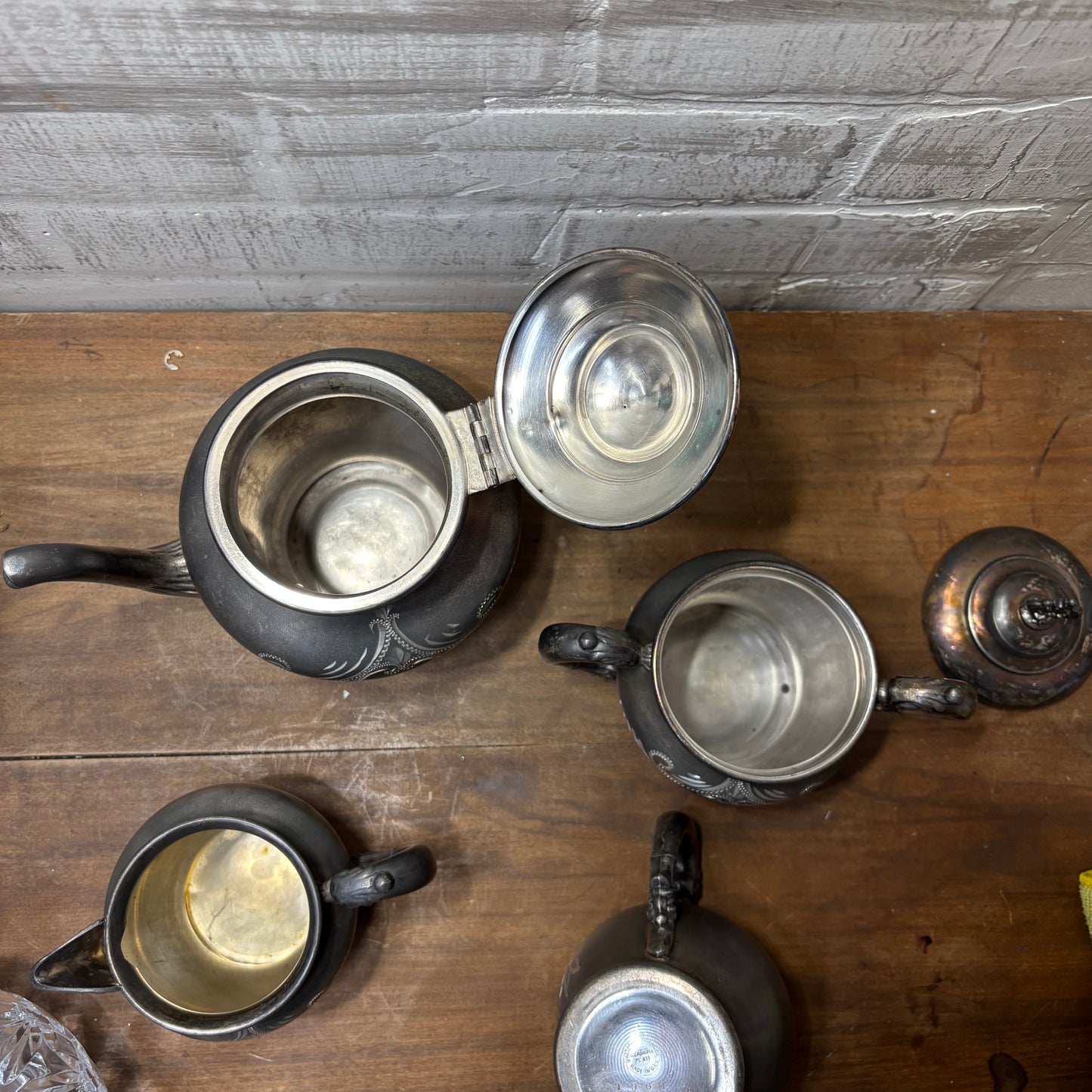 Vintage 1981 Britannia Metal Co. Silver Tea Set Of 4