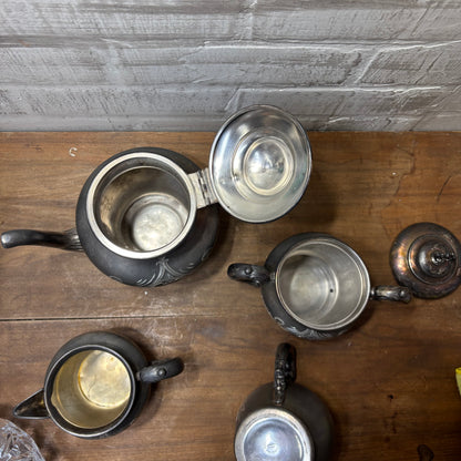 Vintage 1981 Britannia Metal Co. Silver Tea Set Of 4