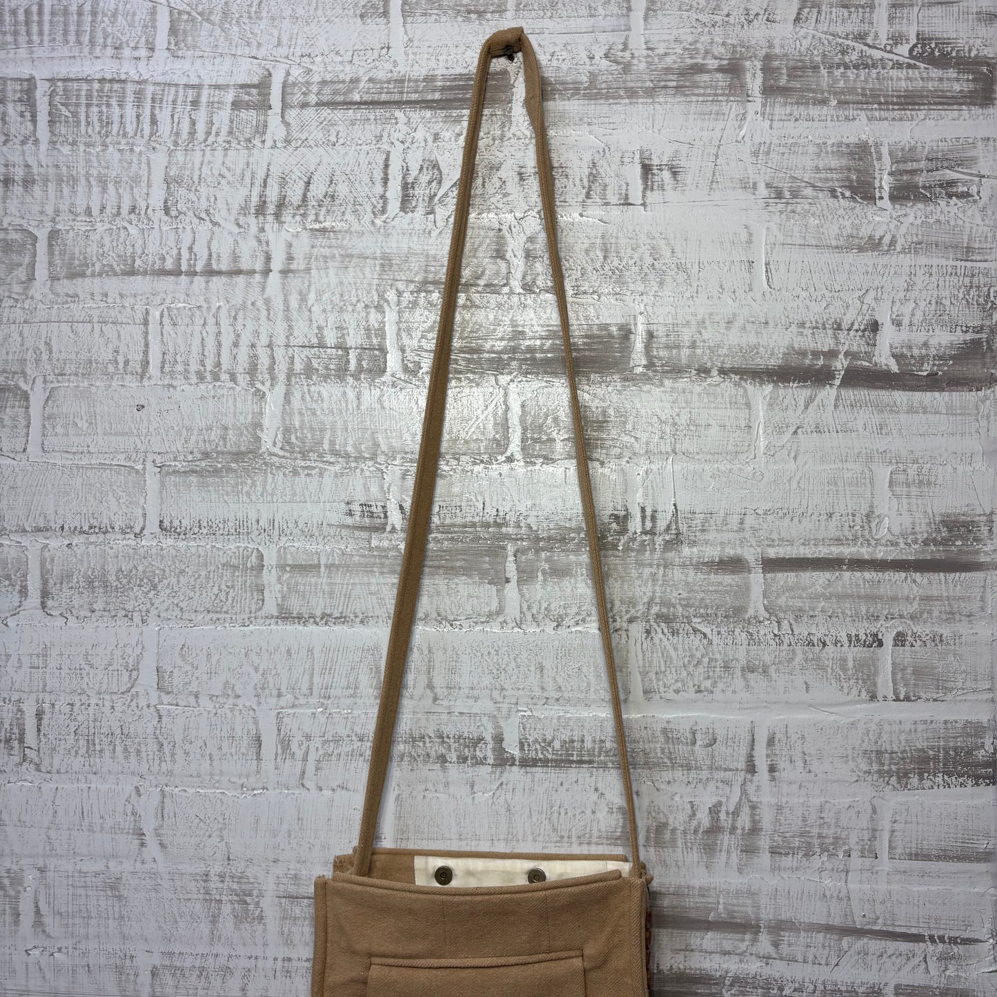 Vintage Tan Camel Hair Crossbody Bag