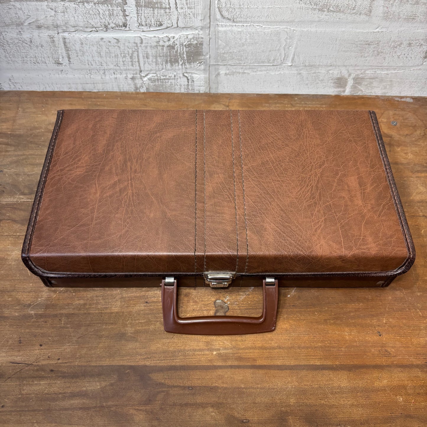 Vintage 24 Cassette Tape Faux Leather Carrying Case