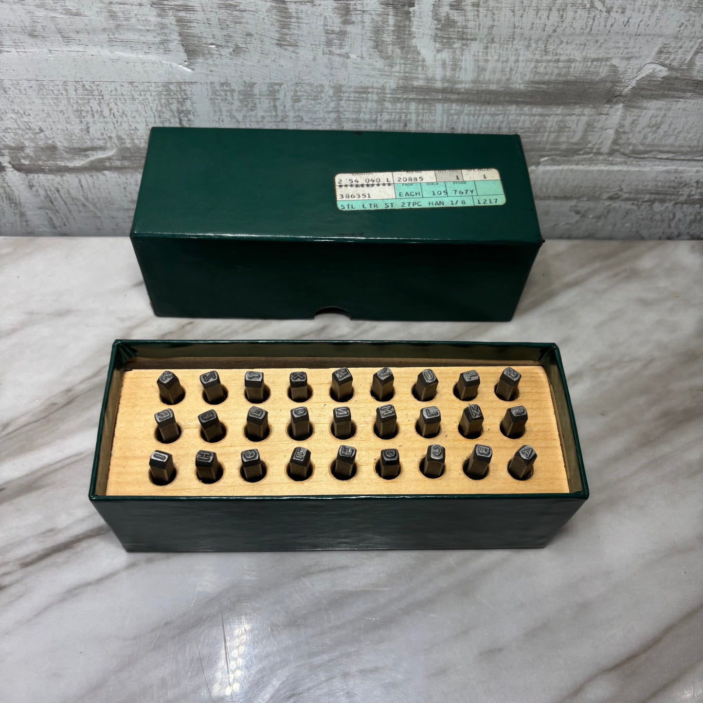 Vintage Ace Standard Duty Steel Letter Stamp Set