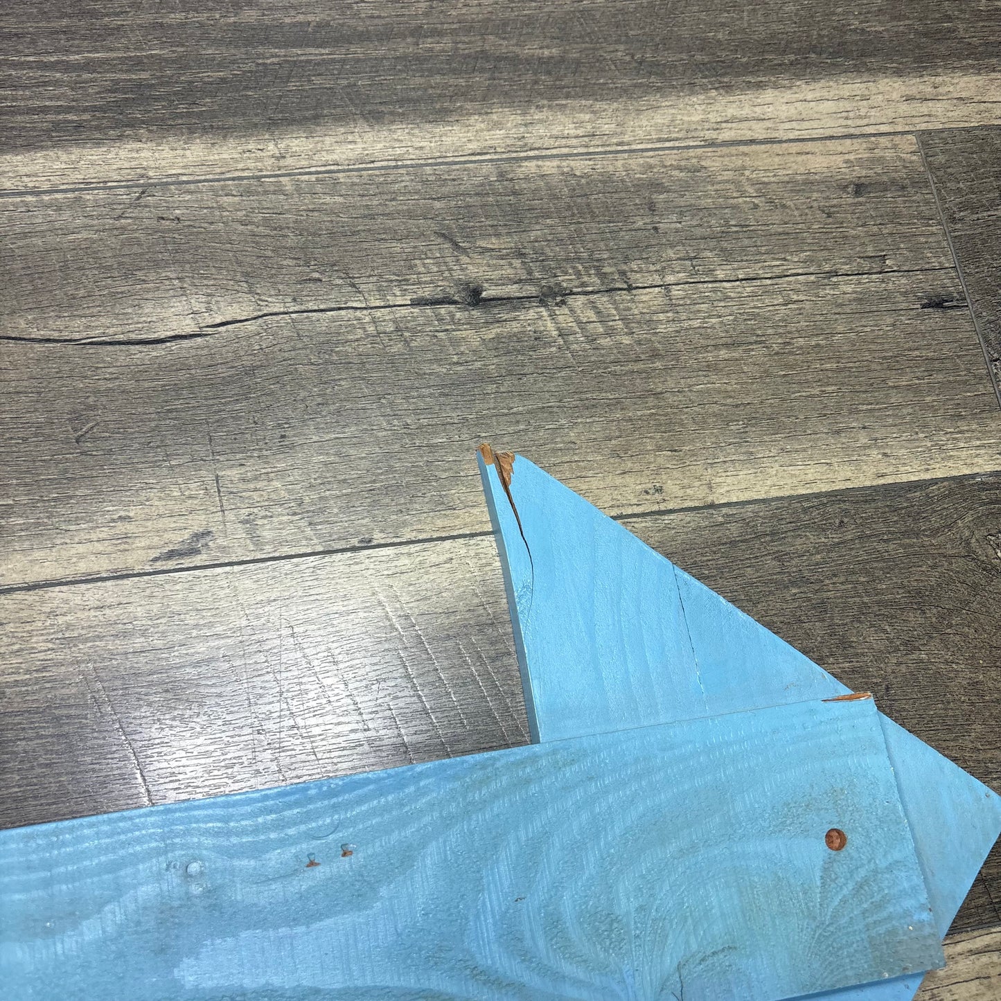 Large Rustic Light Blue Arrow Wall Decor