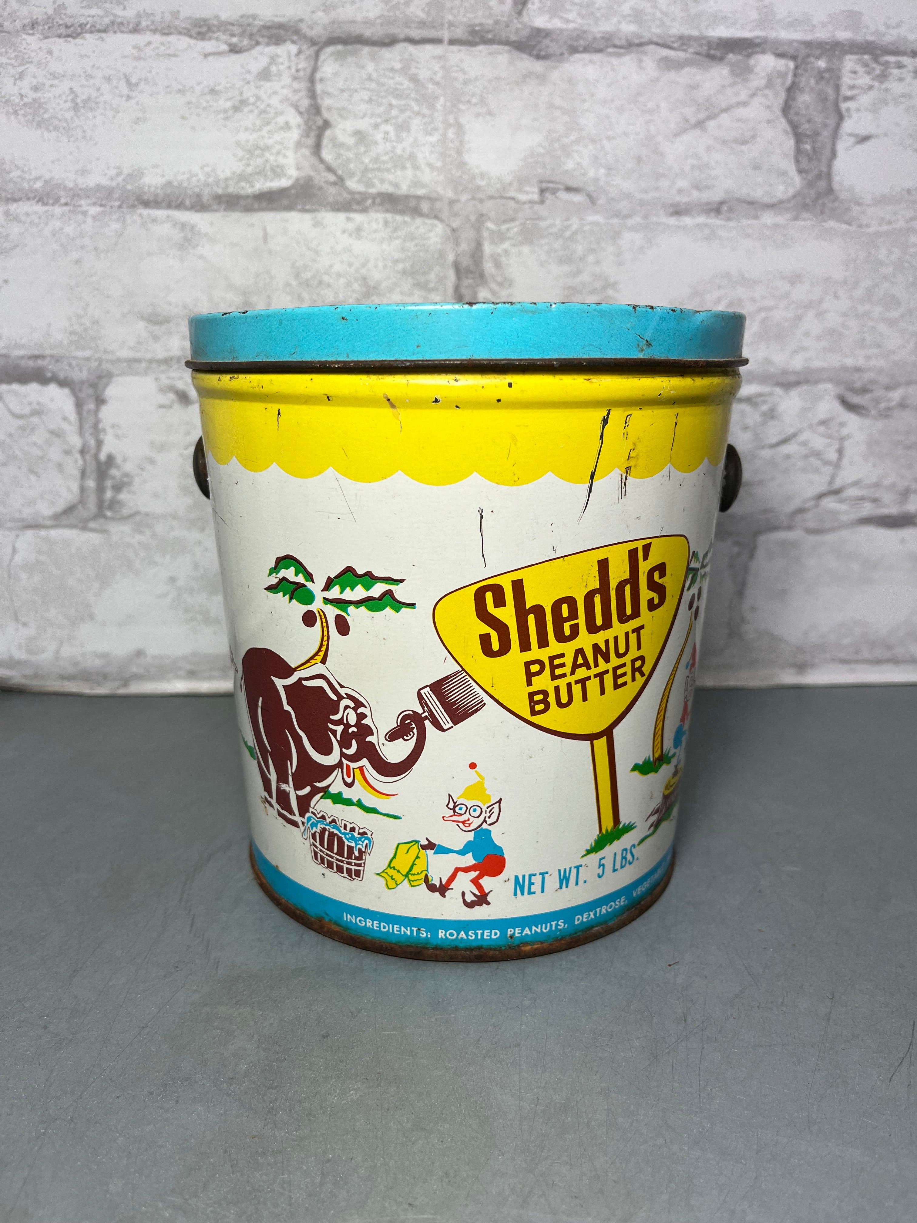 USA VINTAGE peanuts butter 瓶蓋 Vintage Shedd's Peanut Butter Tin Can – Post Furnishings
