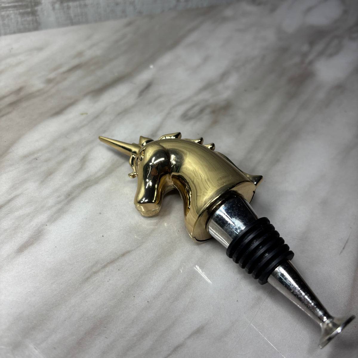 Gold Unicorn Bottle Stopper