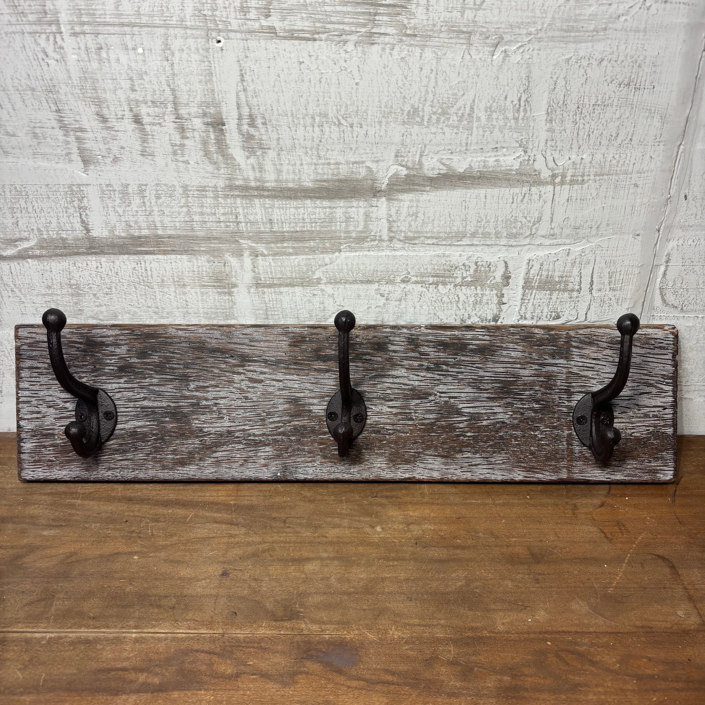 Rustic Three Hook Coat Rack
