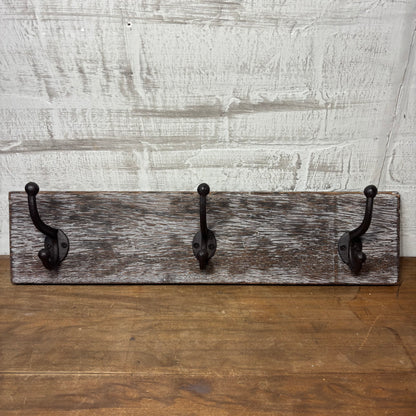 Rustic Three Hook Coat Rack