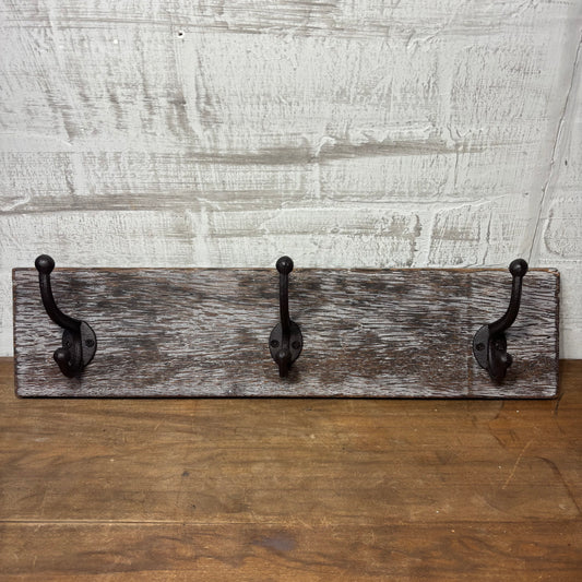 Rustic Three Hook Coat Rack