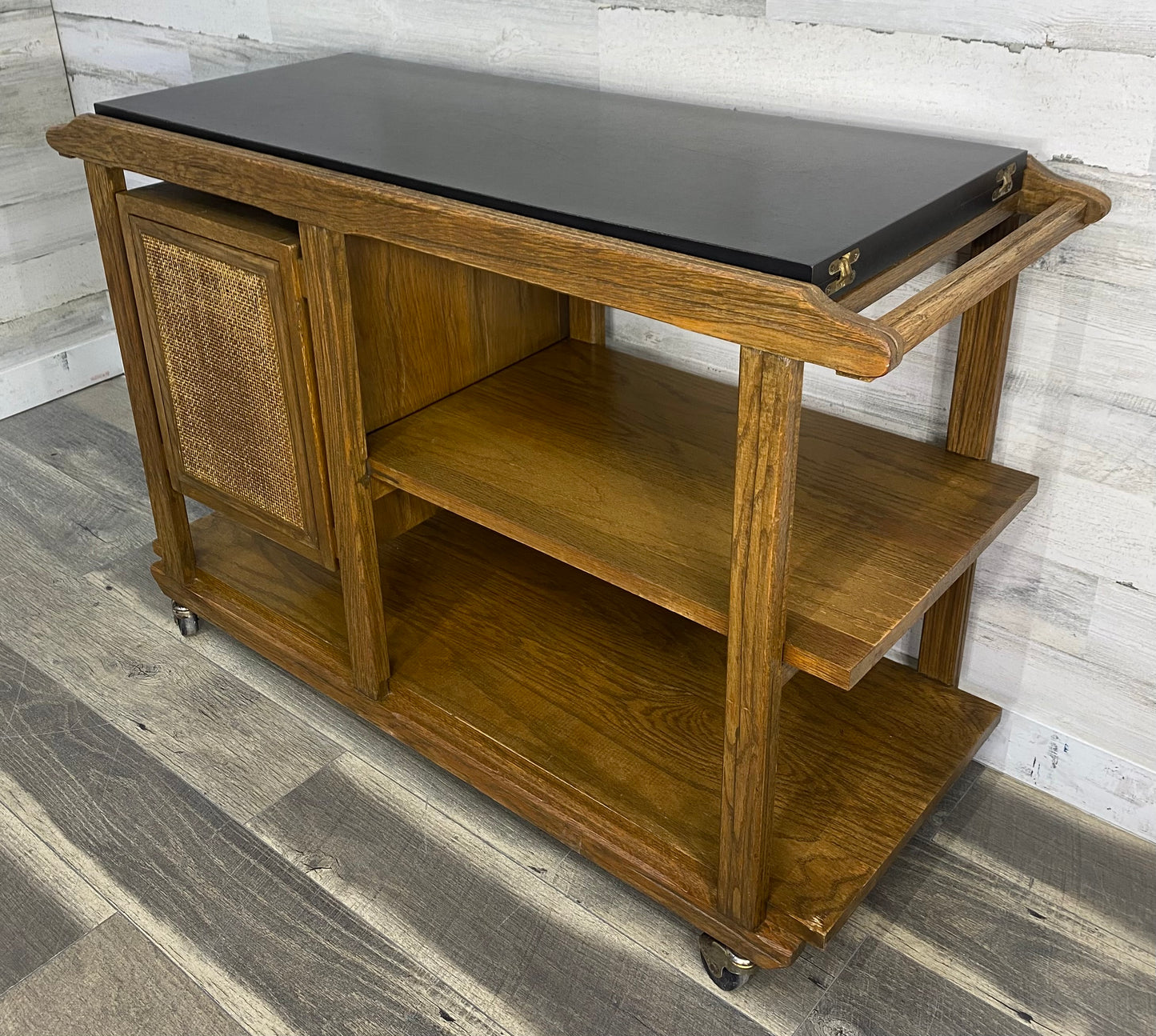 Vintage Brandt Ranch Oak Bar Cart Server