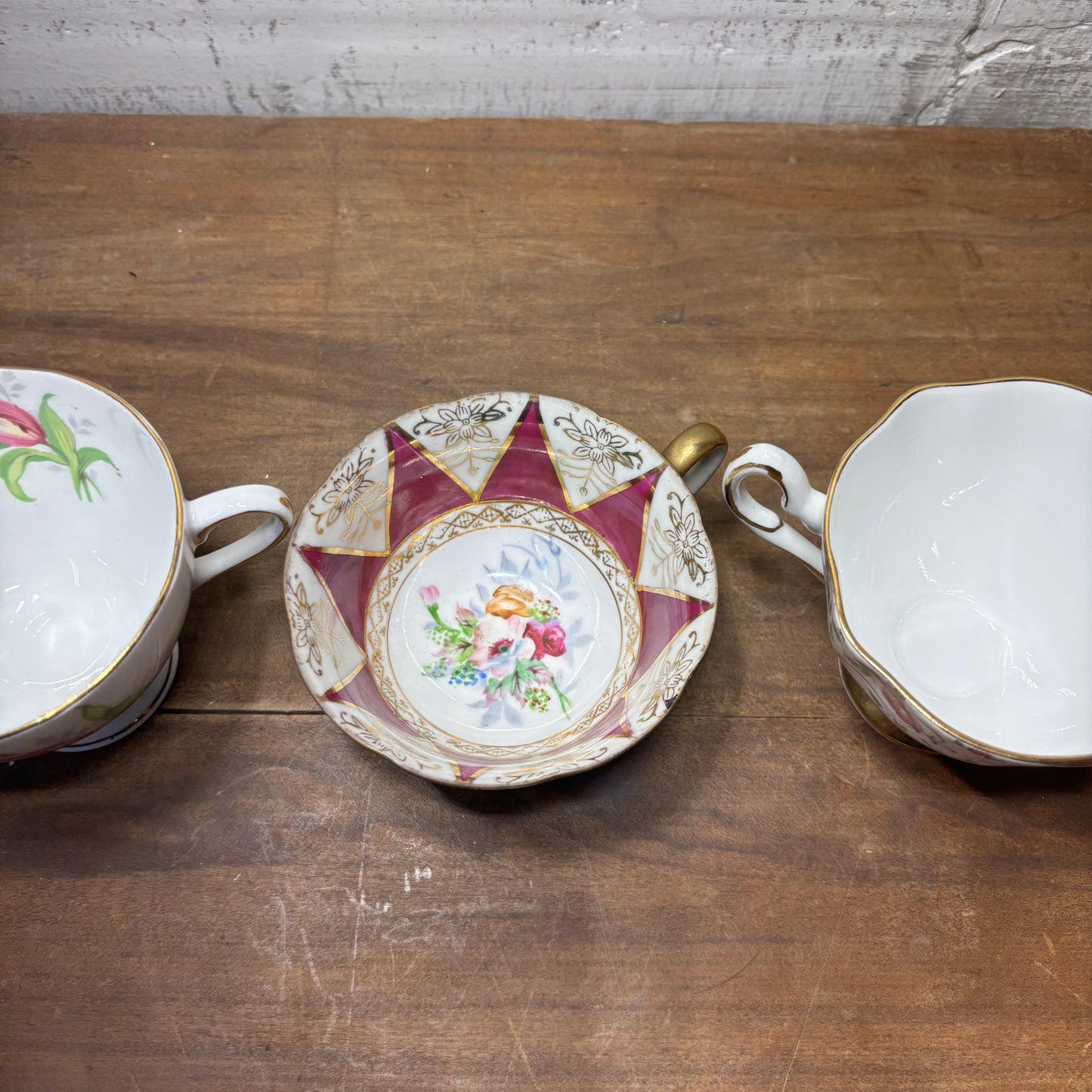Vintage Porcelain Teacup Set Of 4 #5