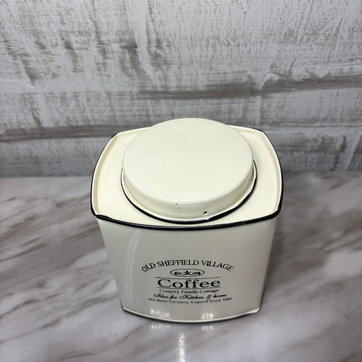 Old Sheffield Village Enamelware Coffee Canister