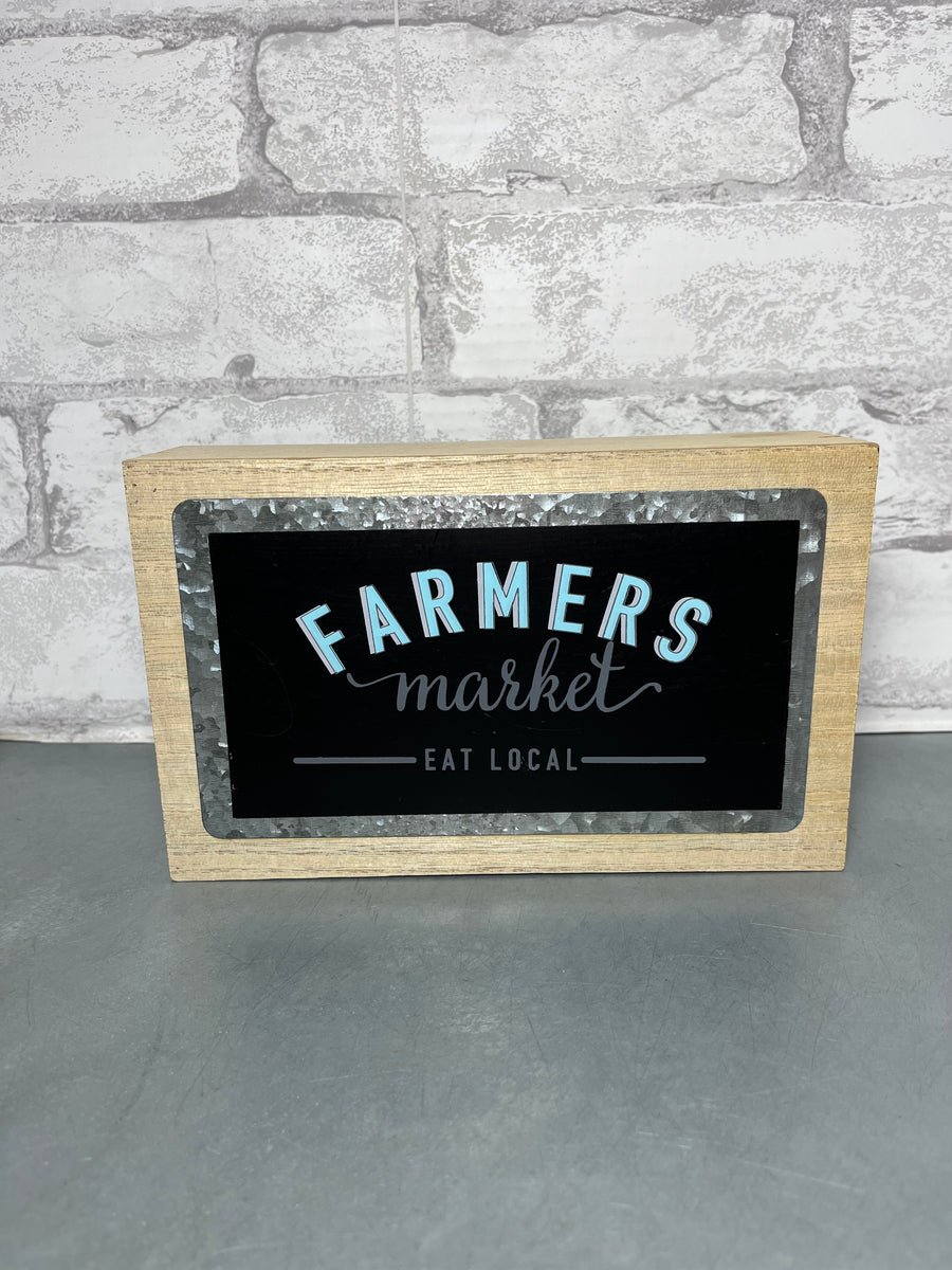 “Farmers Market Eat Local” Sign – Post Furnishings