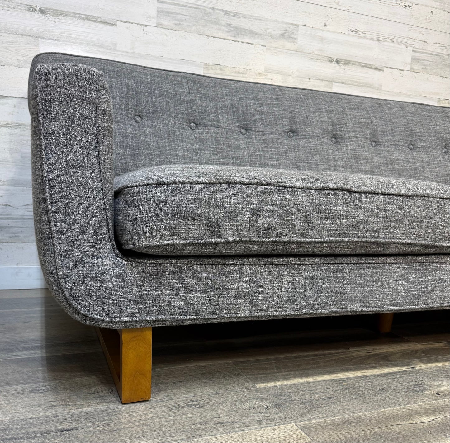 Mid Century Style Gray 2pc Sectional Couch