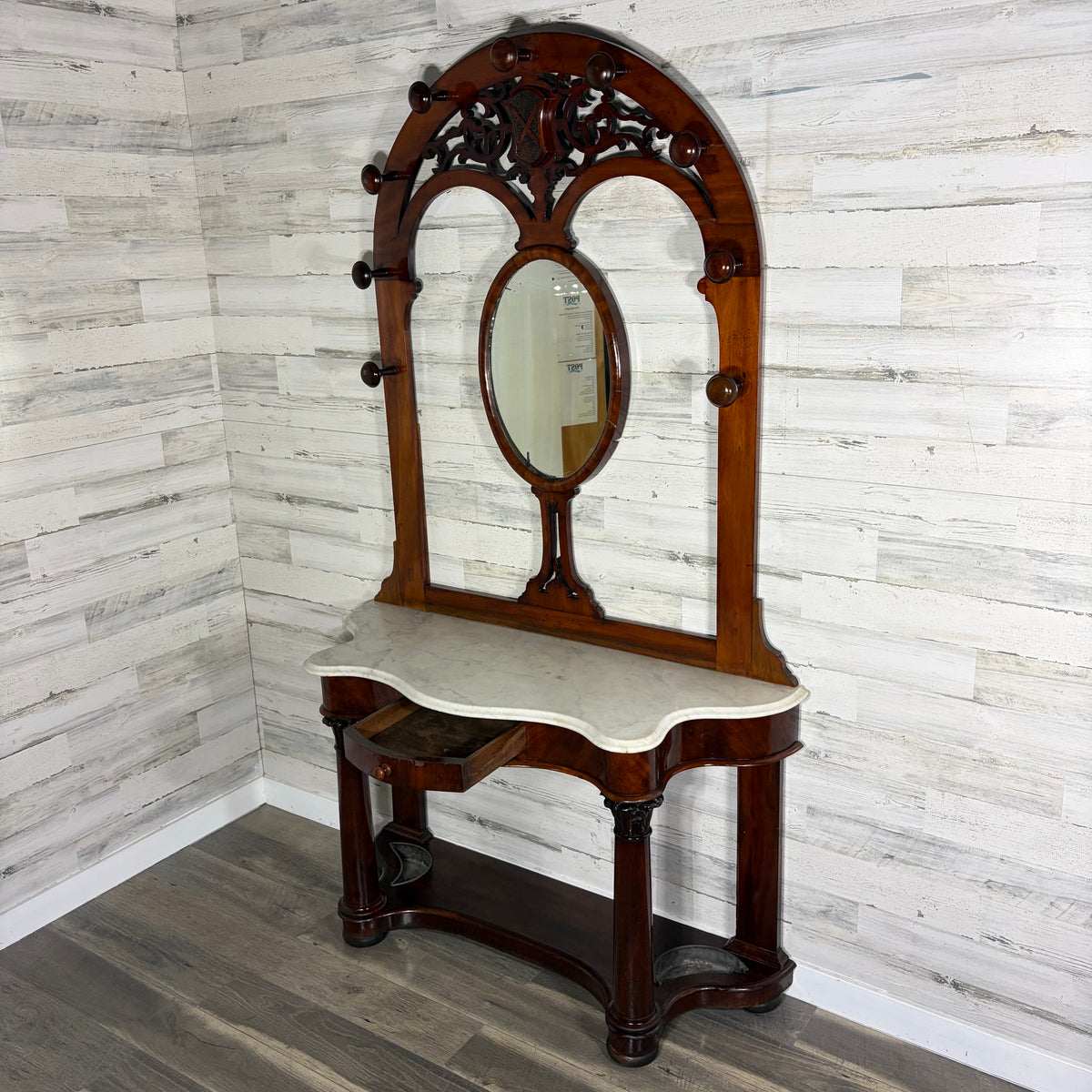 Antique Victorian Hall Tree