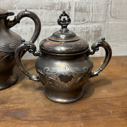 Vintage 1981 Britannia Metal Co. Silver Tea Set Of 4