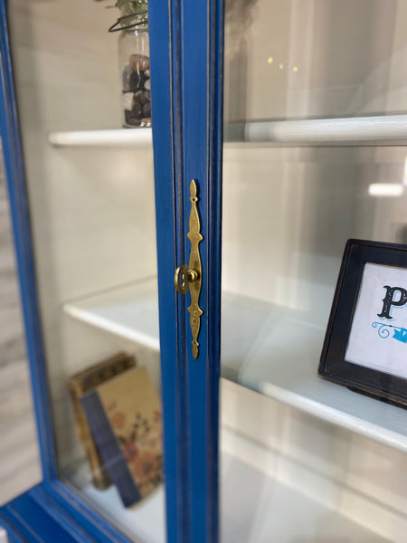 Navy Blue China Hutch