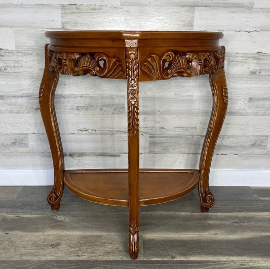 Marble Top Ornate Sofa Table