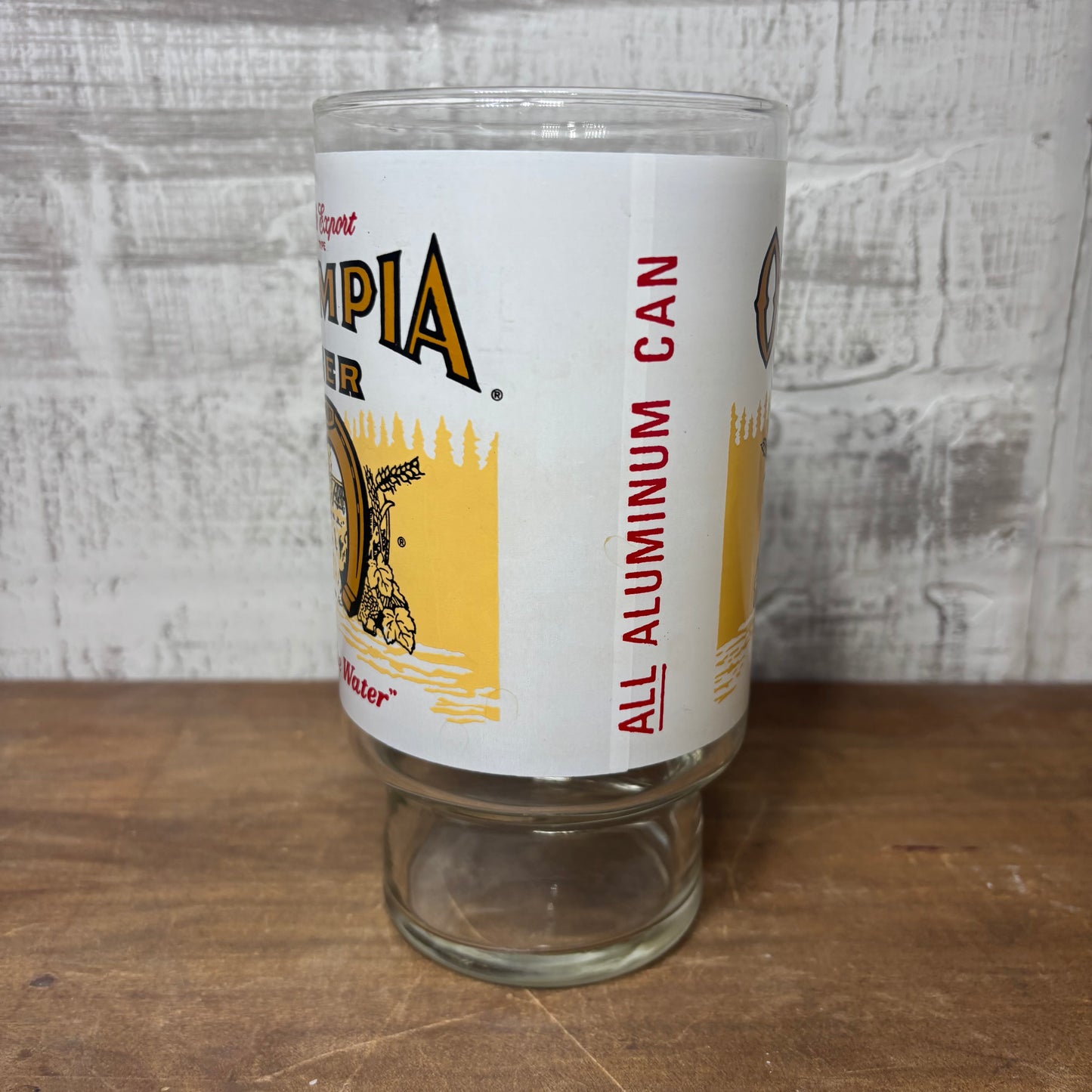 Vintage Olympia Beer Good Luck Horseshoe Glass