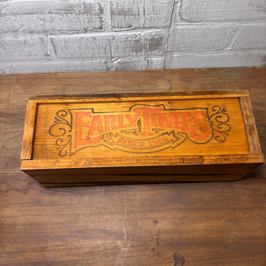 Vintage “Early Times Since 1860" Wood Box Case