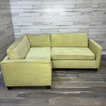 Small 2pc Green Sectional Couch
