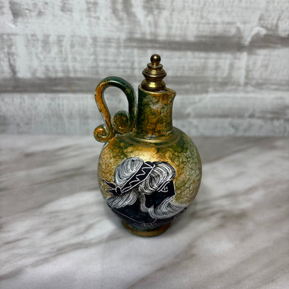 Vintage Miniature Hand-Painted Greek Perfume Bottle