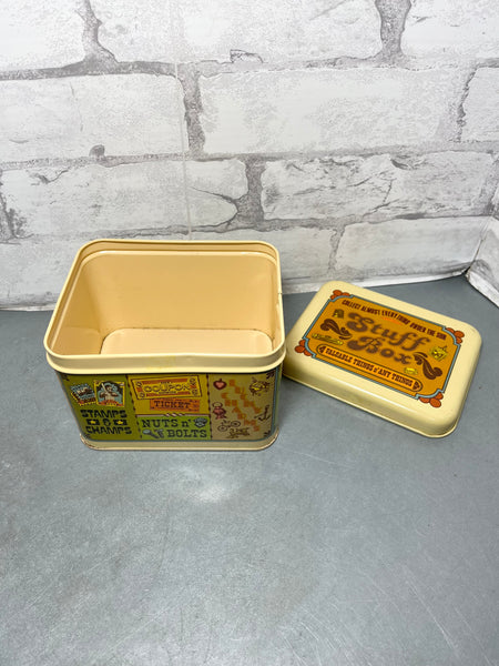 Vintage Cheinco Metal Tin Housewares Stash Box