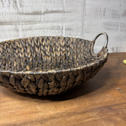 Circular Woven Two Handle Tray