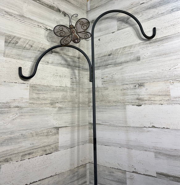 Metal Garden Shepherds Hook W/ Butterfly Detail