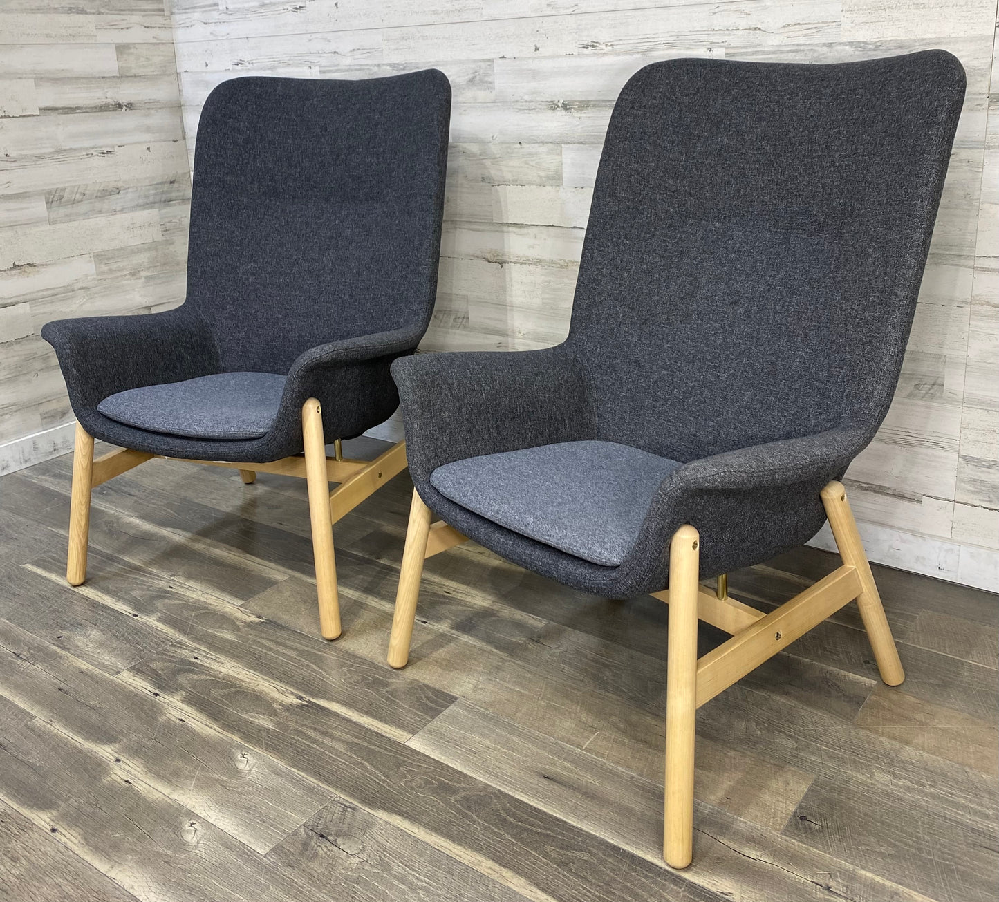 Gray Modern Arm Chairs Set Of 2