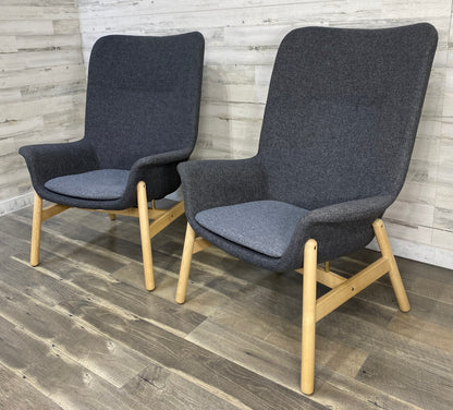 Gray Modern Arm Chairs Set Of 2