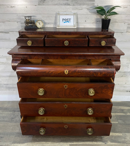 Antique Empire Mahogany Dresser Chest