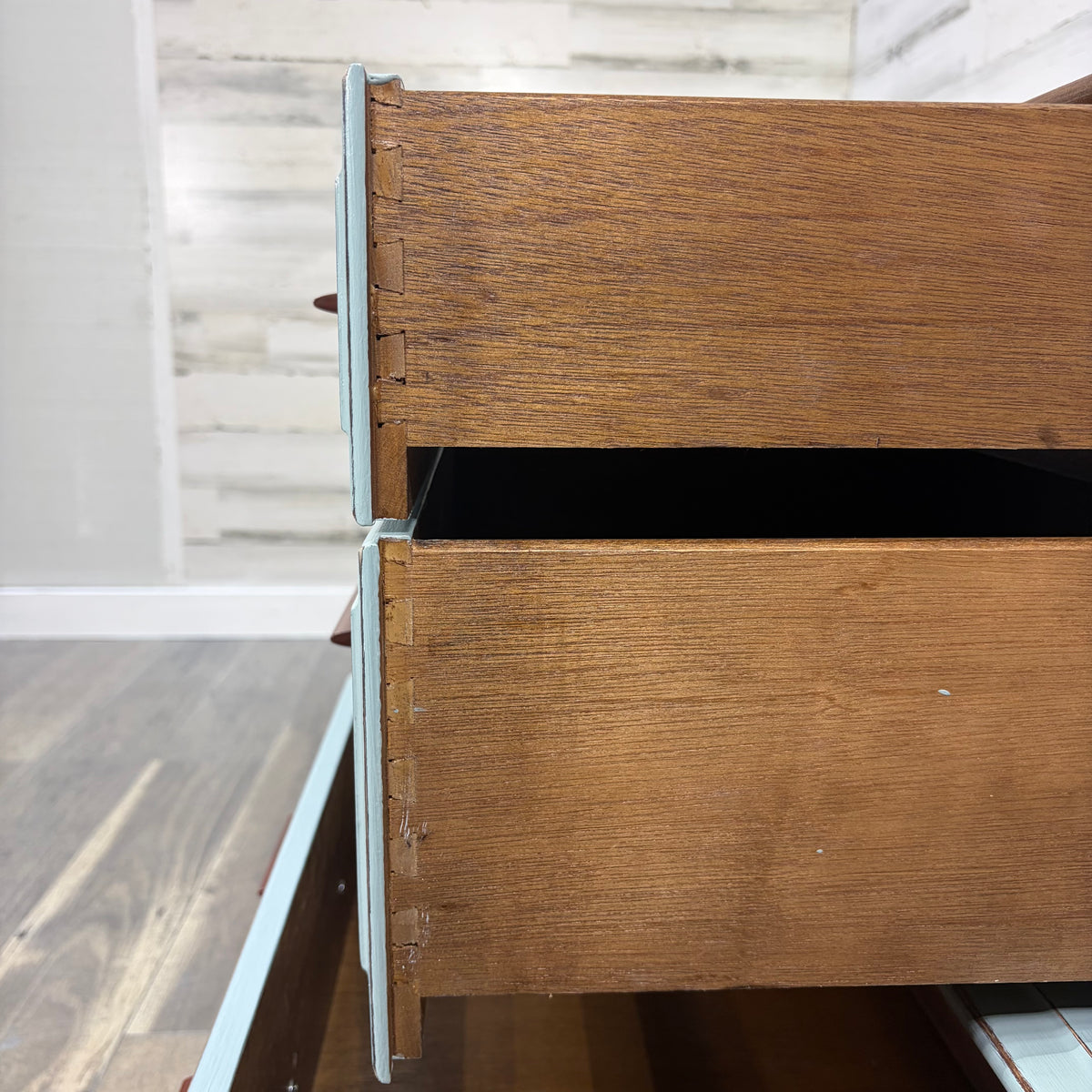 Set Of 2 Matching Blue/Gray Nightstands