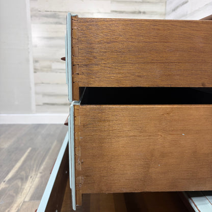 Set Of 2 Matching Blue/Gray Nightstands