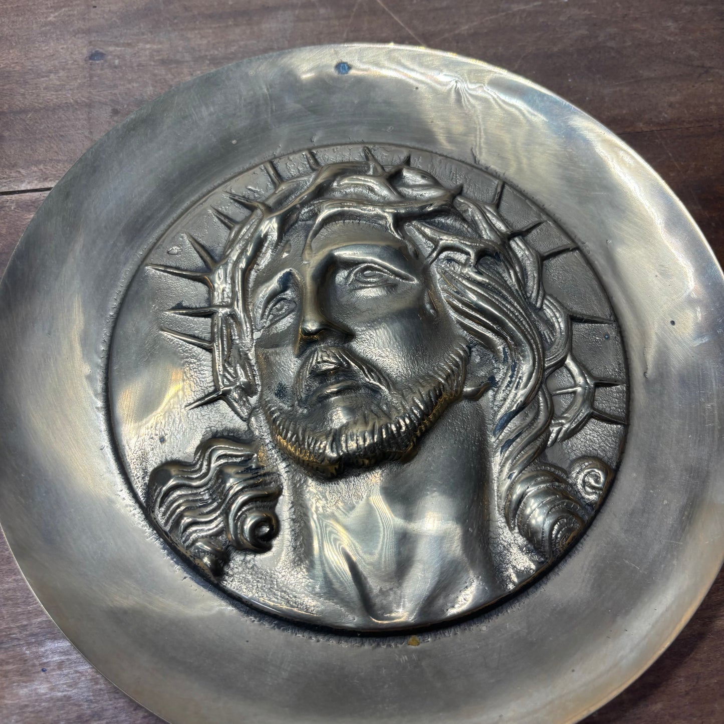 Vintage Solid Brass Jesus