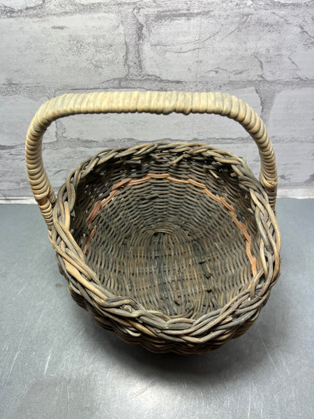 Vintage Oval Wicker Basket